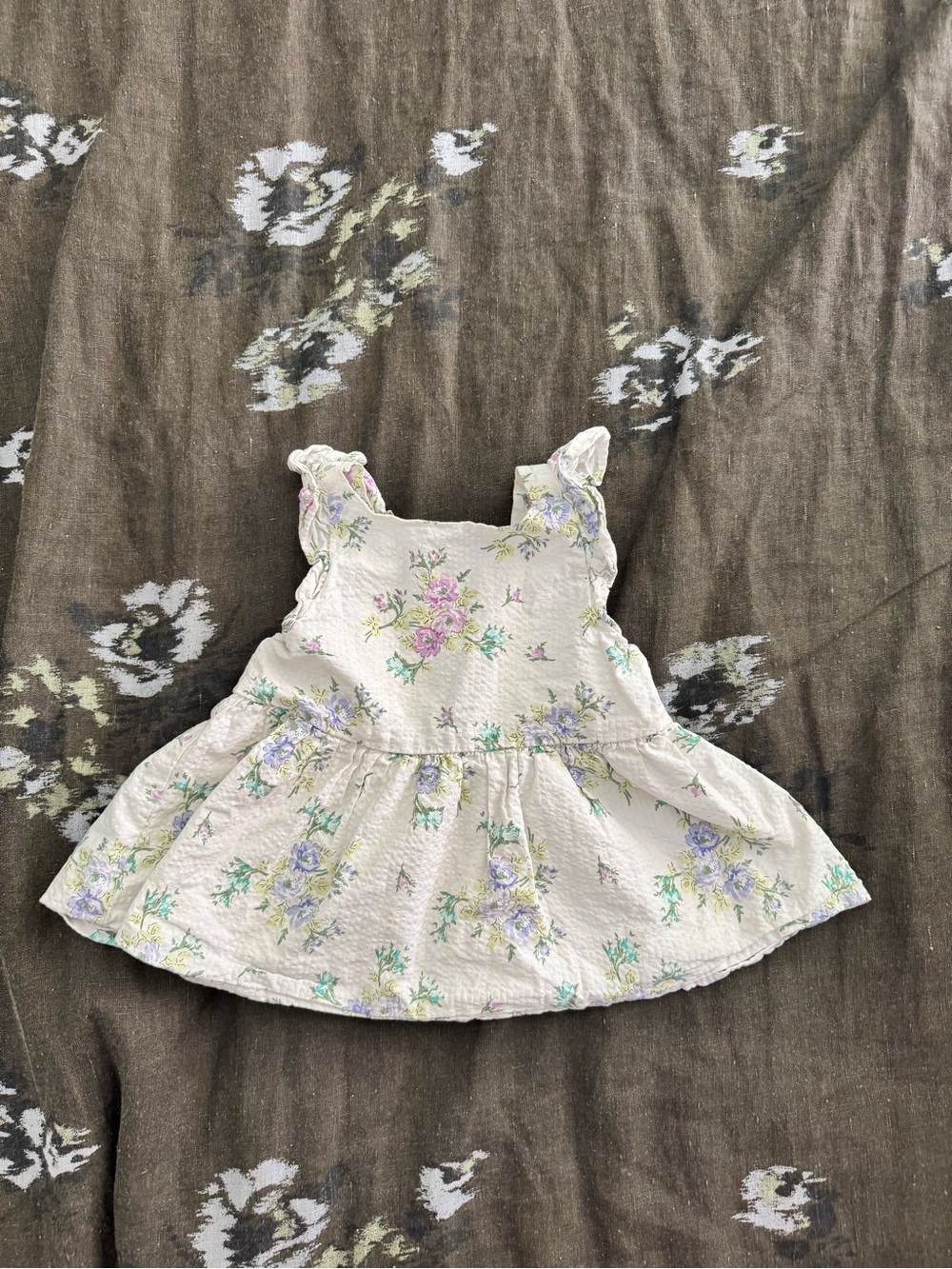 Janie and Jack Sleeveless Floral Peplum Top